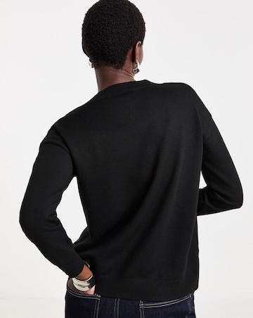 Diamante Argyle V-Neck Jumper