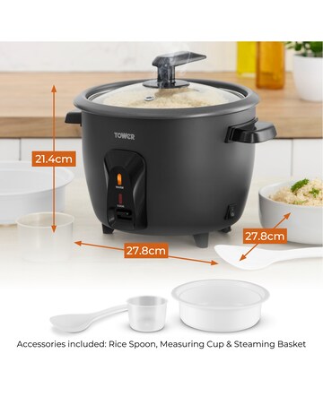 Tower 1.5L/8-Cup Electric Rice Cooker