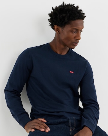 Levi's Classic Long Sleeve Housemark T-Shirt - Navy