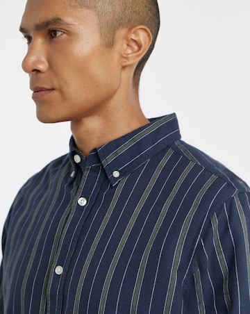 Long Sleeve Stripe Oxford Shirt Long