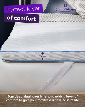 Slumberdown Sleep Soundly Memory Foam Gel 5cm Mattress Topper