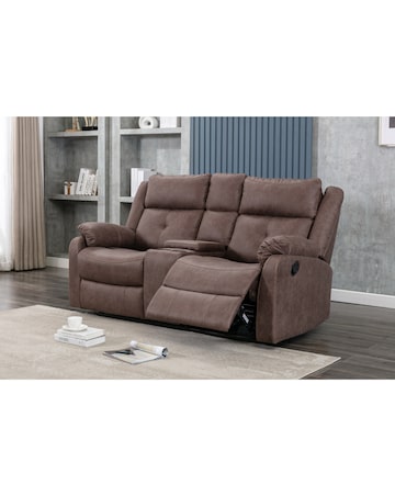 Victor Manual Recliner 2 Seater Sofa with Console