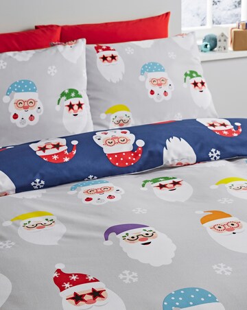 Catherine Lansfield Christmas Santa Spec-Tacular Duvet Cover Set