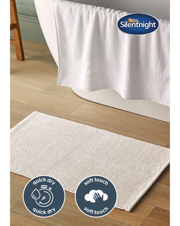 Silentnight Textured Knot Cotton Bath Mat