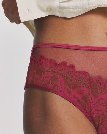 Pretty Secrets Eyelash Lace Full Brief Knickers Black