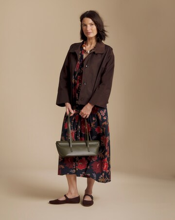 Julipa Printed Button Down Jersey Midi Dress