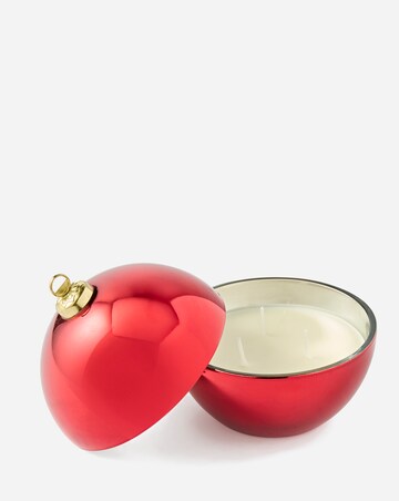 Mercury Red Glass Bauble Candle - Cinnamon Apple