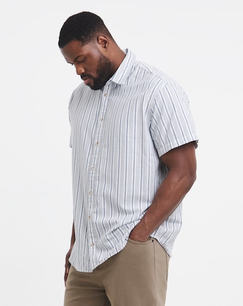 Jack & Jones Chad Striped Oxford Shirt - Blue