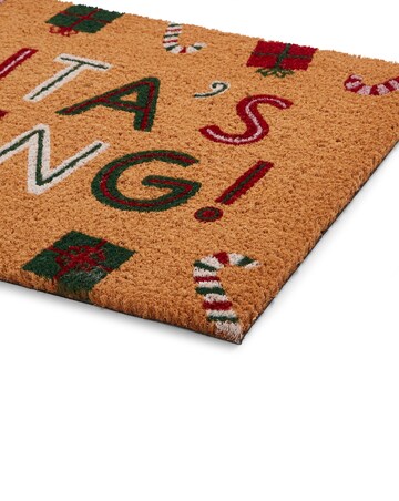 Santa's Coming Christmas Coir Doormat