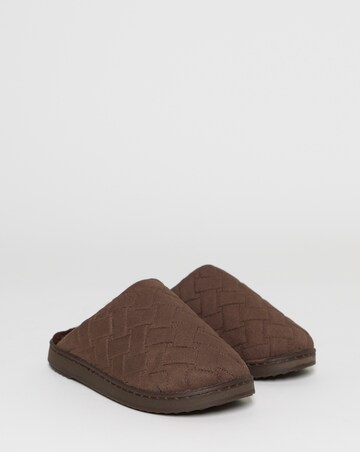 Marley Quilted Mule Slippers - Wide Fit (E)