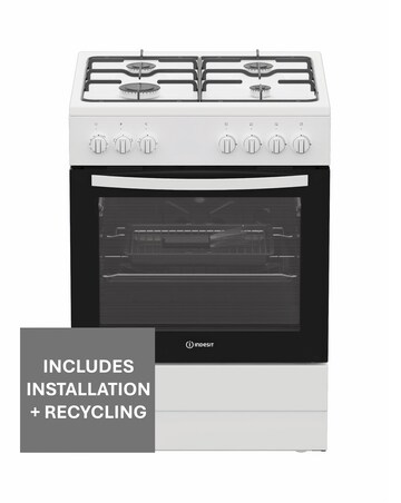 Indesit I6G3PMW/UK 60cm Gas Single Cooker - White + Installation