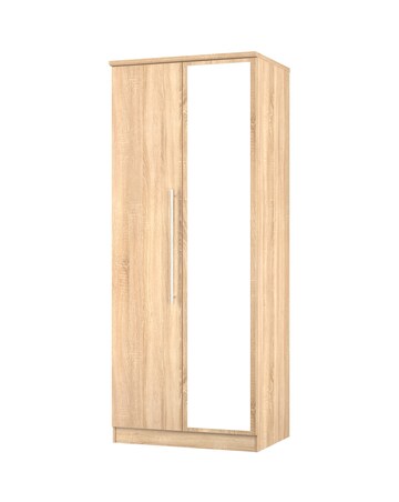 Osprey Ready Assembled 2 Door Mirrored Wardrobe - Kids