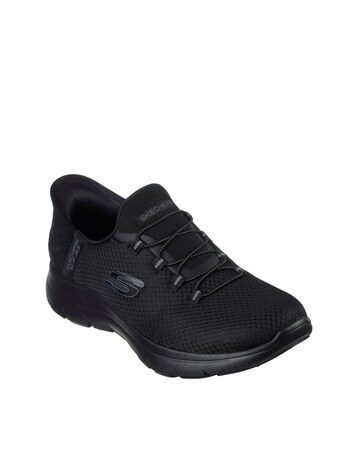 Skechers Black Slip In Summits Trainers - Wide Fit (E)