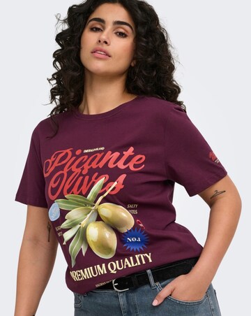 ONLY OLIVE PRINTED T-SHIRT