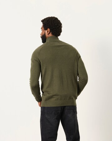 FatFace Rye Half Neck - Khaki Green