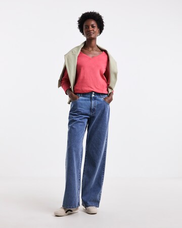 Rose V-Neck Long Sleeve T-Shirt