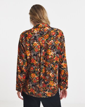 Animal Print Printed Long Sleeve Shirt