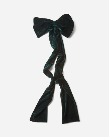 Green Velvet Bow Tree Topper