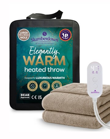 Slumberdown Elegantly Warm Luxury Heated Throw
