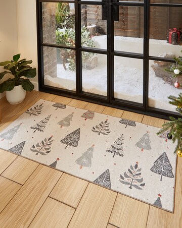 Christmas Trees Washable Large Doormat