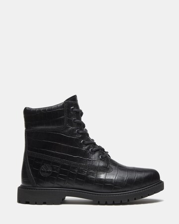 Timberland Black Premium 6 Inch Lace Up Boots - Standard Fit (D)