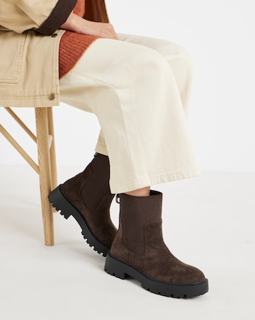 Merry Chunky Chelsea Ankle Boots - Wide Fit (E)