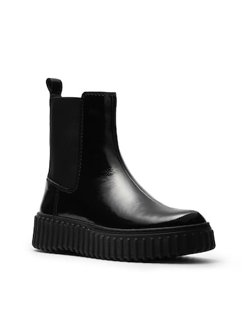 Clarks Torhill Maple Patent Chunky Boot Standard Fit