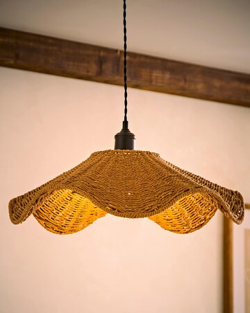 ValueLights Loretta Wicker Wave Shade