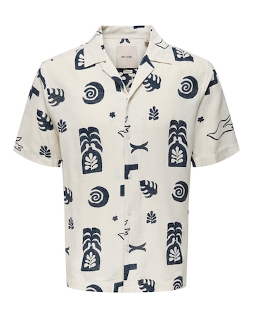 Only & Sons Printed Shirt - Cream