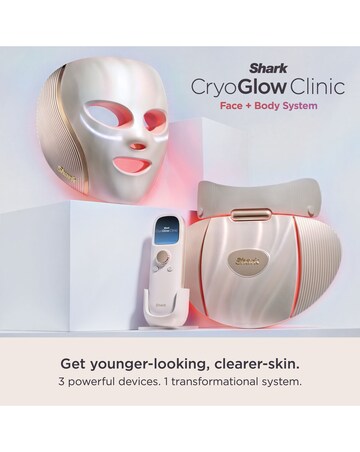CryoGlow Clinic 360 Contrast LED Face & Neck Mask FW575UKGD1 Champagne
