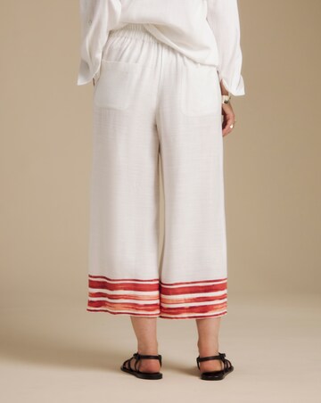 Julipa Cropped Printed Linen Trousers