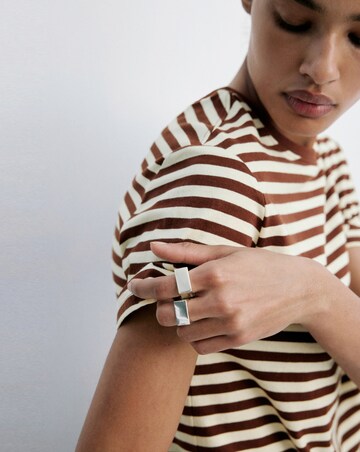 Mango Striped Cotton T-Shirt