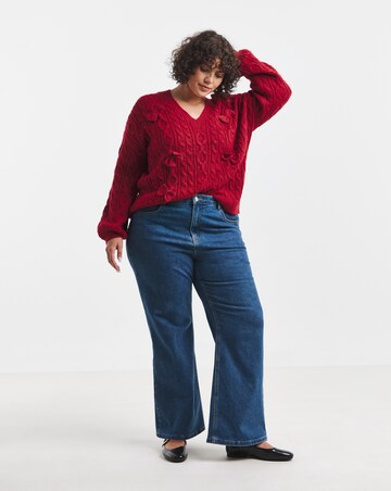 Bow Detail Cable Knit Jumper