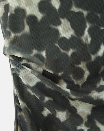 Mango Printed Mesh Dress