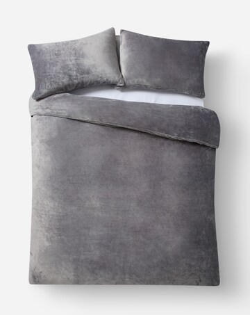 Plain Plush Fleece Duvet Cover Set