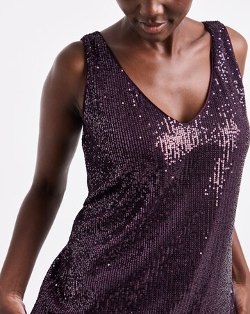 Fig Sequin Vest