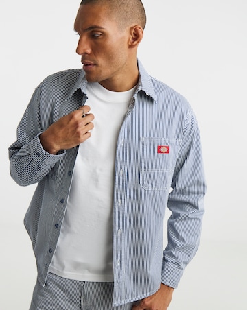 Dickies Long Sleeve Hickory Worker Shirt - Retro Indigo