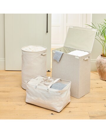 Minky Collapsible Fabric Water-Resistant Laundry Bag