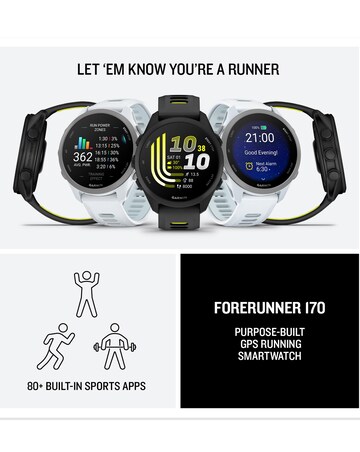 Garmin Forerunner 170 Music Smart Watch - Whitestone/Cloud Blue