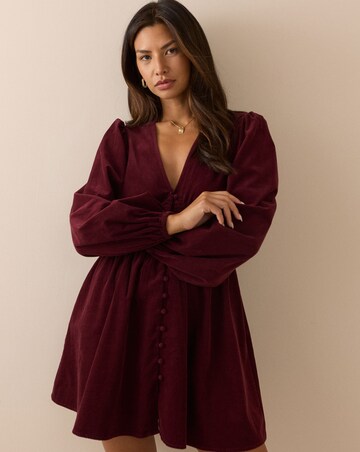 NOBODY'S CHILD PETITE RILEY CORD MINI DRESS
