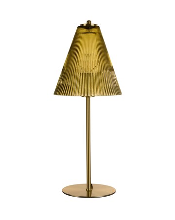 Nerissa Green Ribbed Glass Table Lamp