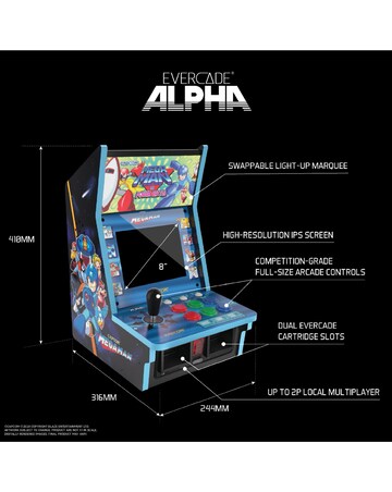 Evercade Alpha MegaMan Retro Gaming Bartop Arcade