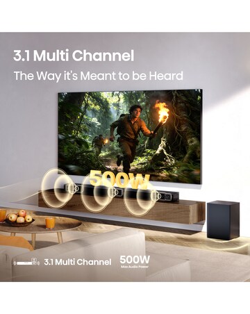 Hisense HS3100S 3.1ch 480W Soundbar with DTS Virtual X and Wireless Subwoofer