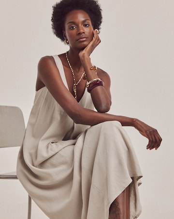 Anthology Linen Mix Pleat Dress
