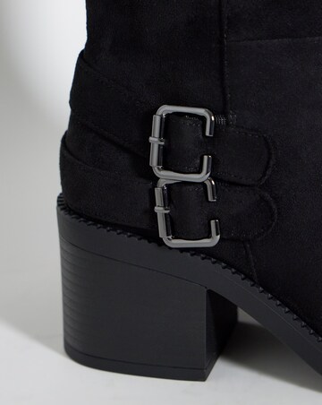 Pepper Block Heel Knee High Boots - Wide Fit (E) & Curvy Calf