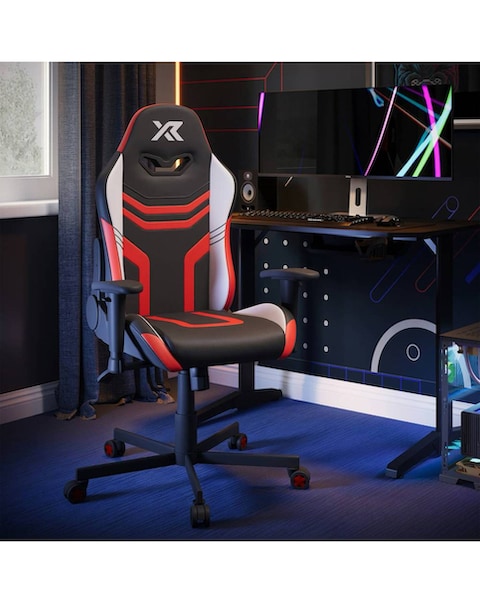 X Rocker Agility Compact Ergonomic PC Gaming Chair for Juniors - Red