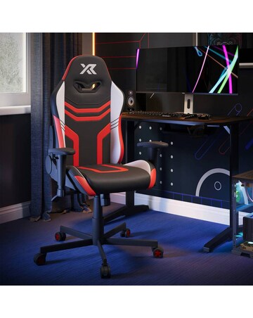 X Rocker Agility Compact Ergonomic PC Gaming Chair for Juniors - Red