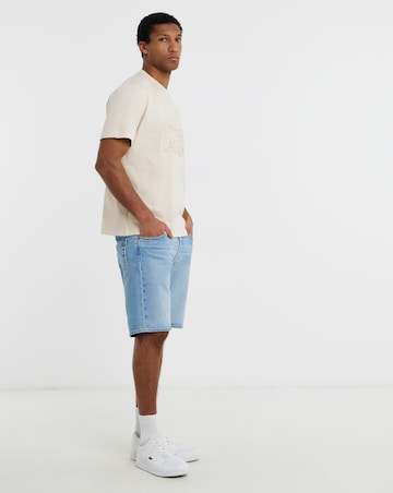 Lacoste Short Sleeve Croc Graphic T-Shirt - Natural