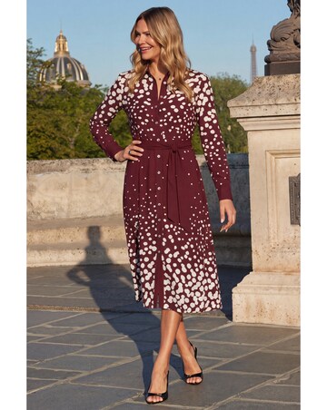 Sosandar Gradiant Spot Print Shirt Dress