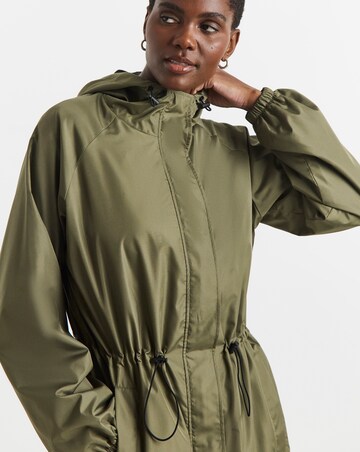 Chocolate Longline Lightweight Raincoat